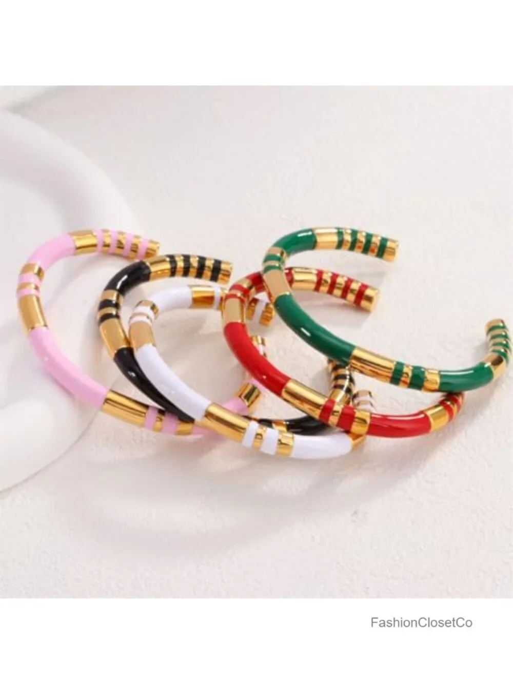 Titanium Steel Open Cuff Bangle Bracelet - Dainty Fashion Wrap Bracelet